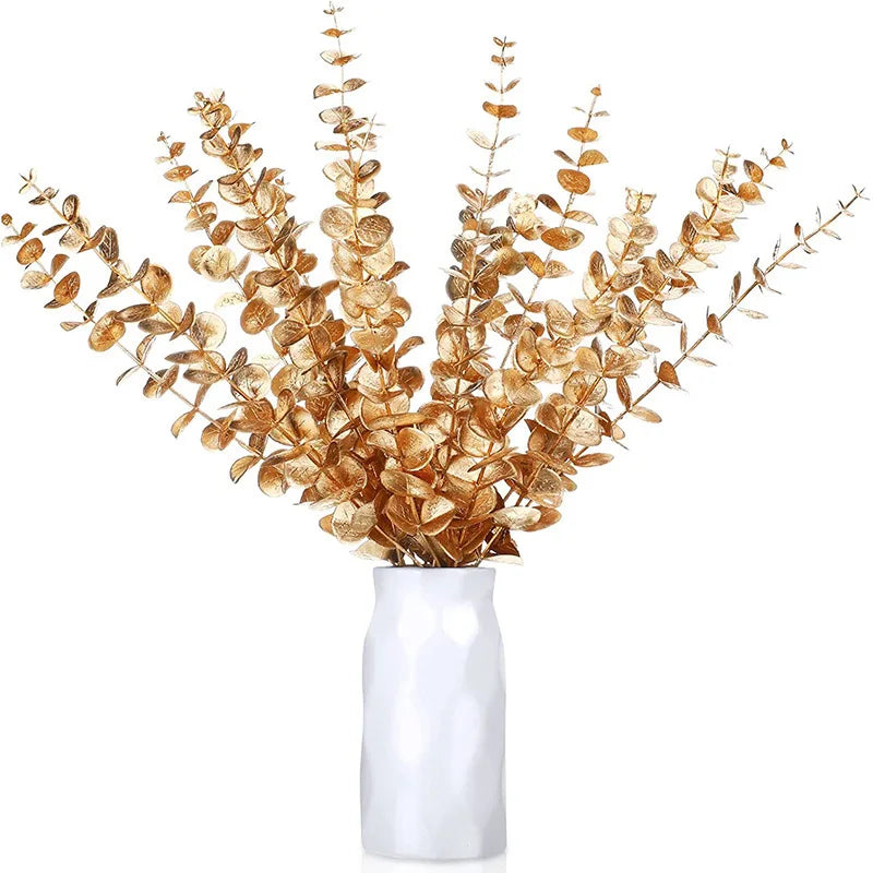 Gold Eucalyptus Leaf Artificial Plants